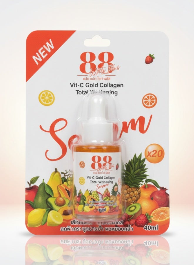 88 Vit C Gold Collagen Total Whitening Serum 40 ML Brightening Anti Aging Hydrating Skin Repair Face Care